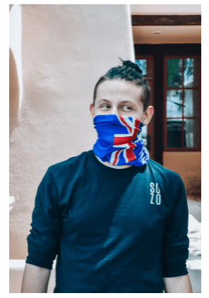 British Flag Neck Gator Face Masks
